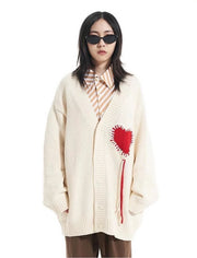 Heart Cardigan Sweater