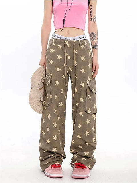 Stars denim pants