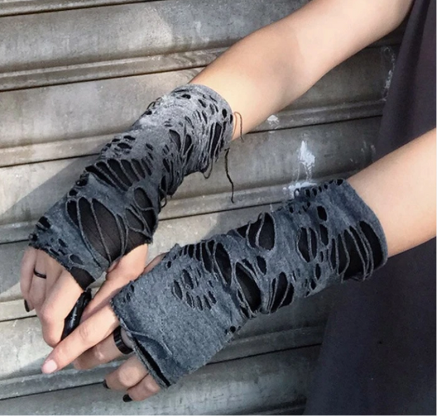 Gothic Black Long Glove