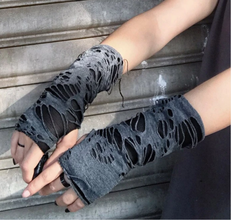Gothic long discount gloves