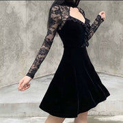 Hollow Out Black Dress