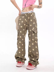 Stars denim pants