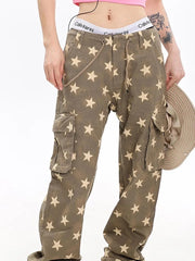 Stars denim pants