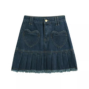 Y2K denim skirt