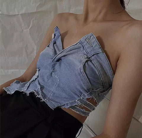 Denim top