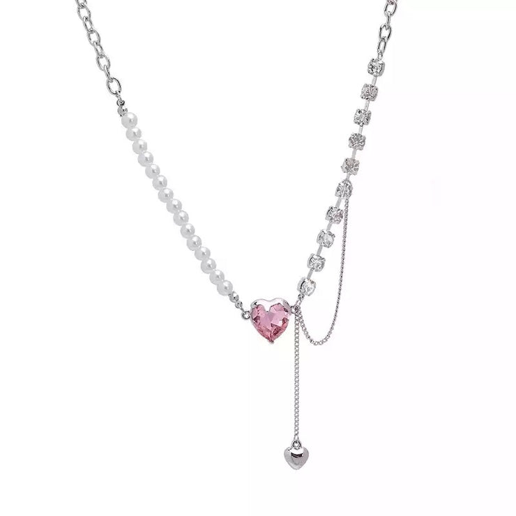 Pink heart Necklace