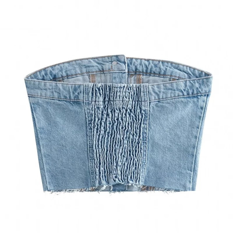 Denim crop top