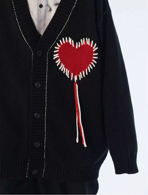 Heart Cardigan Sweater