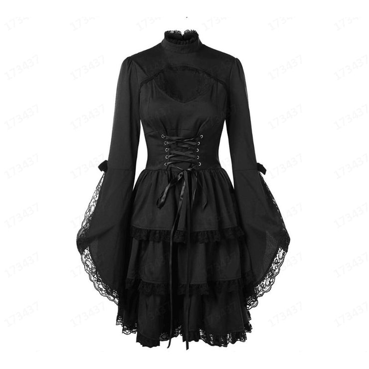 Gothic Dark Black Dress