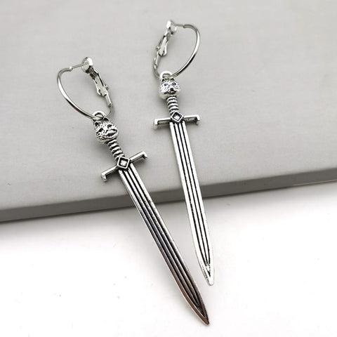 Owl Sword Charms Earring