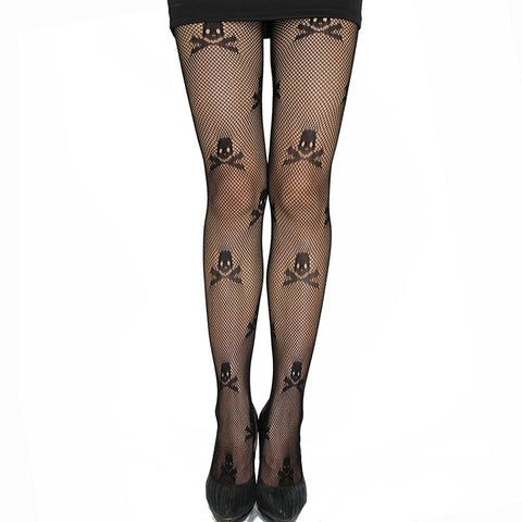 Thigh High Tights Skull