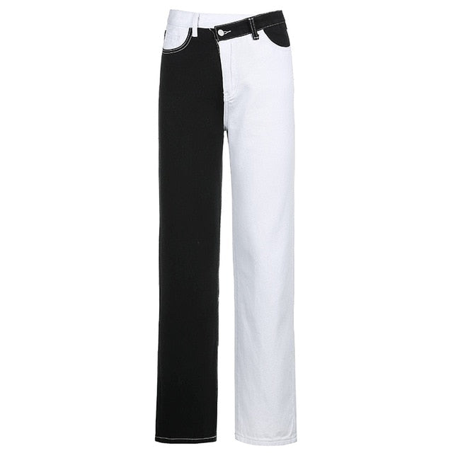 Streetwear Patchwork y2k Denim Jeans