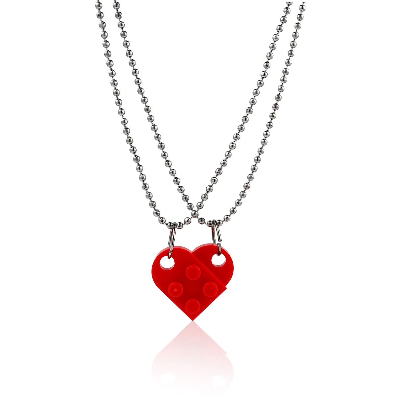 2Love Heart Brick Pendant Necklace