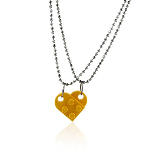 2Love Heart Brick Pendant Necklace