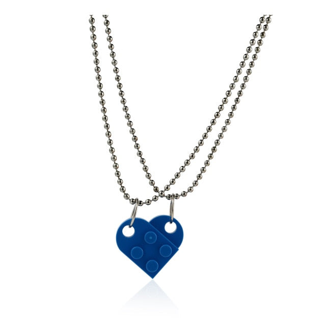 2Love Heart Brick Pendant Necklace