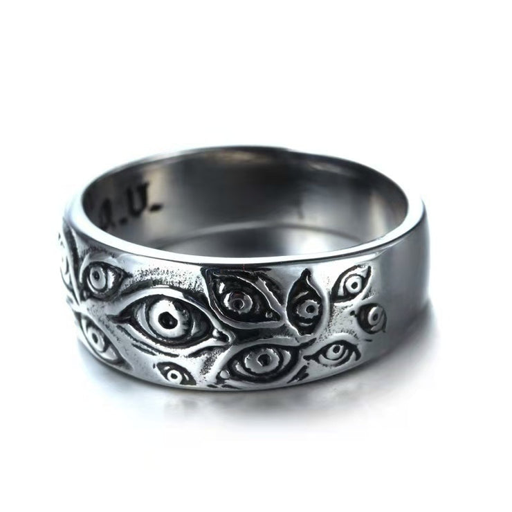 Carved Eyes Ring