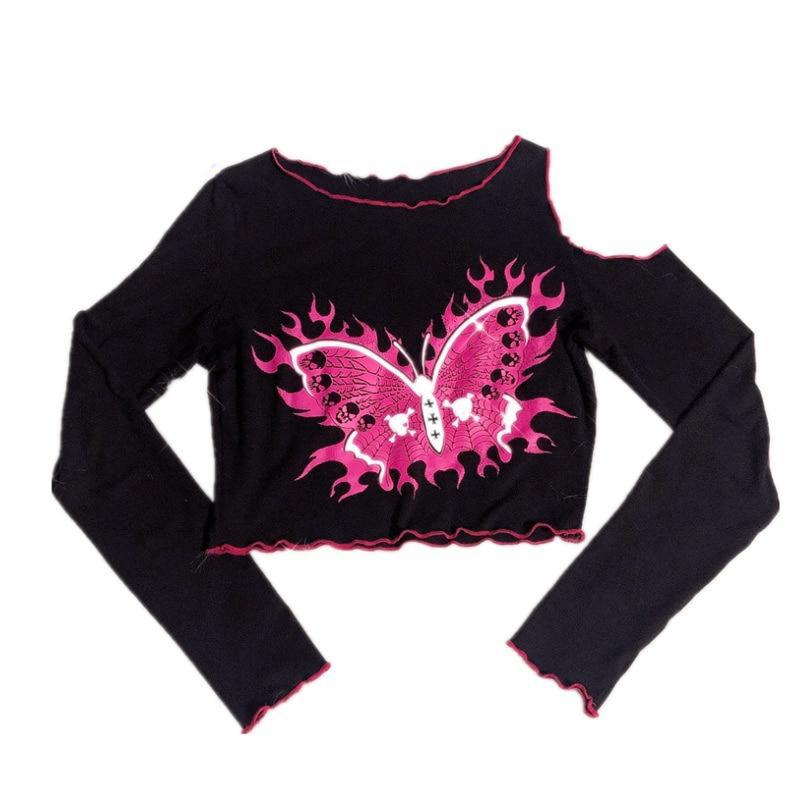 Harajuku Punk Butterfly Top
