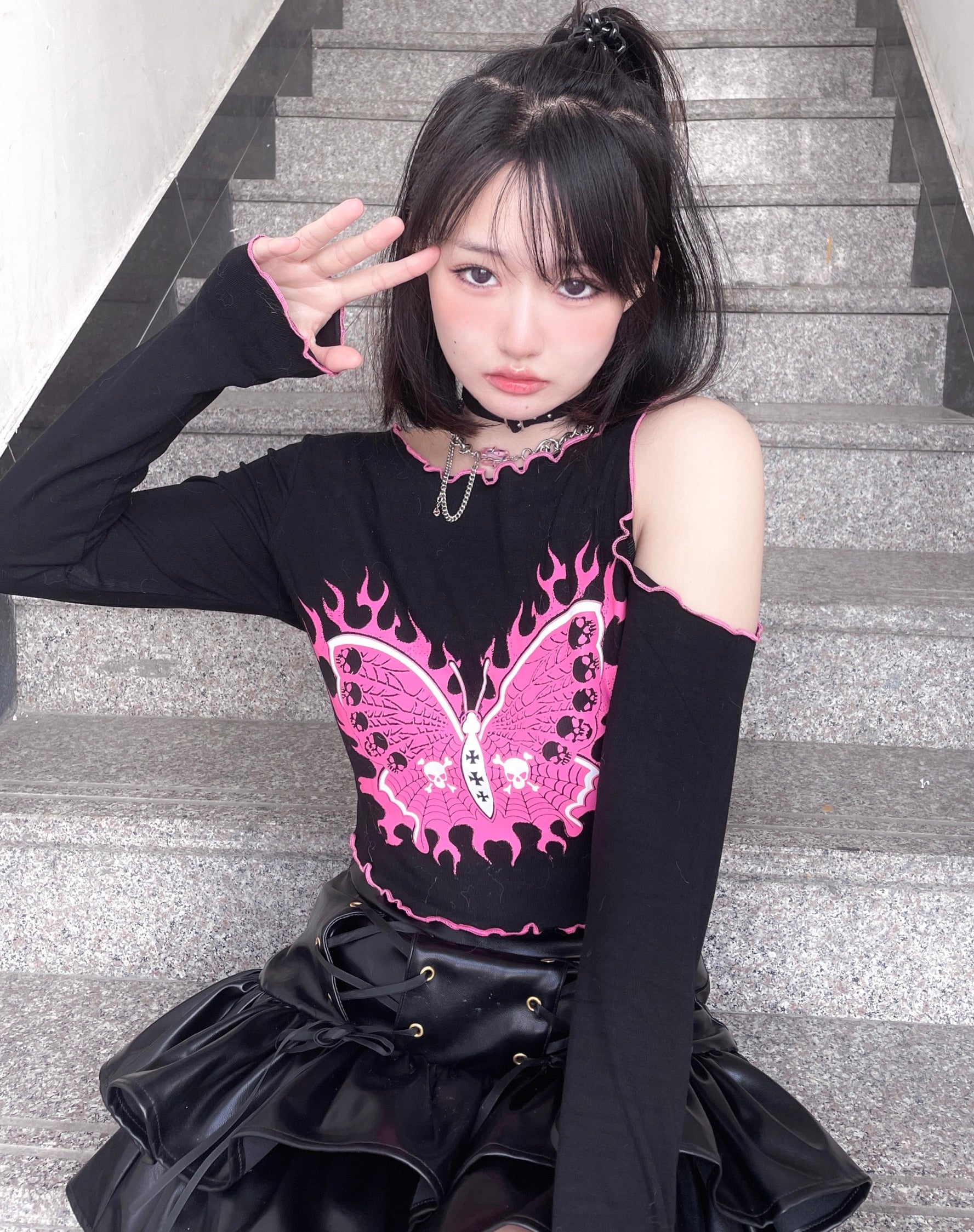 Harajuku Punk Butterfly Top